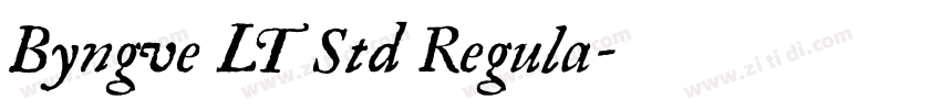 Byngve LT Std Regula字体转换